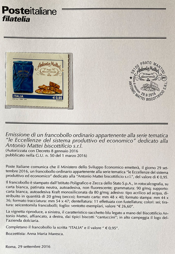 Francobollo Mattei - 2016