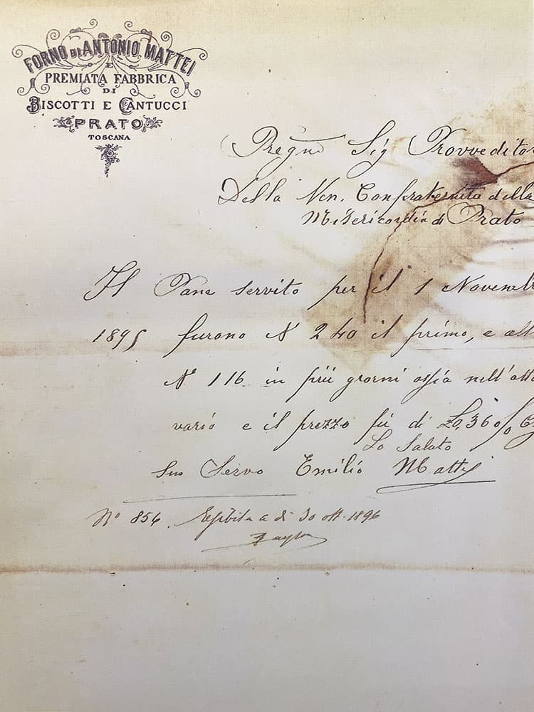 Conto su carta intestata 1896