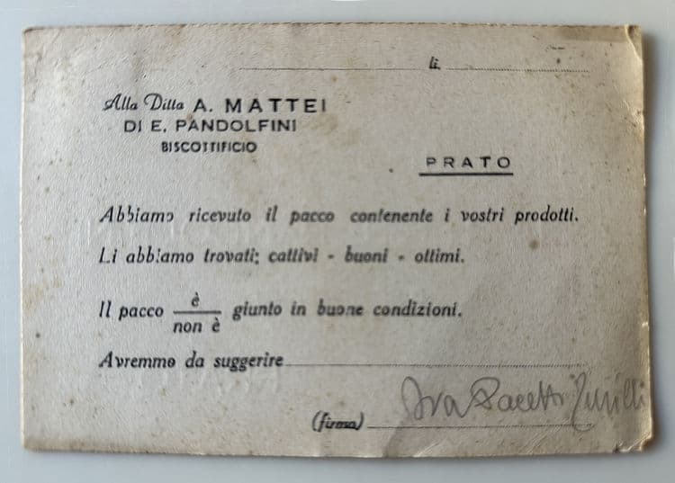Cartolina autografata da Iva Pacetti