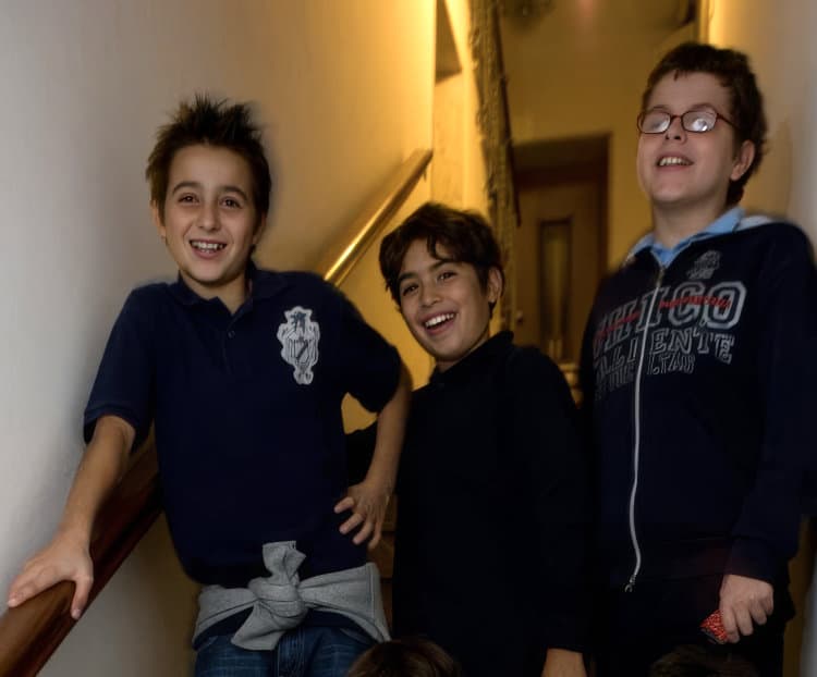 Filippo e Pablo con il loro amico Vittorio